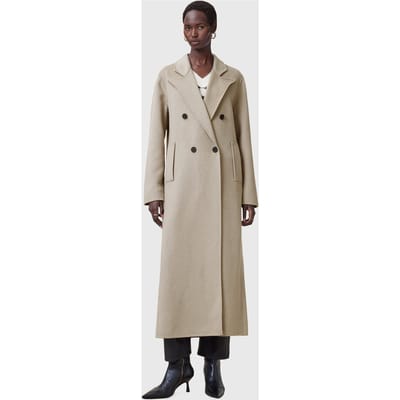 AllSaints Pheebee Coat Trench Coat Brown Taglia: L | Trench Outlet | Donna | Marrone