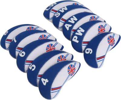 Golf Club Hoesjes - Ijzer Beschermers - Club Bescherming - Neopreen Materiaal - Set van 10 - Blauw