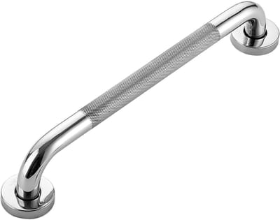 Badkamer Handgreep - Veiligheidsbeugel Douche - Veiligheid Thuis - Antislip Geribbeld Patroon - 50cm - Zilver