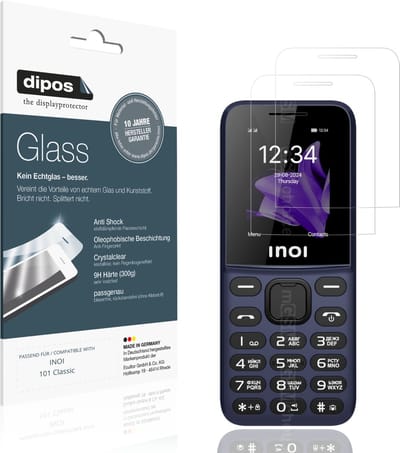 dipos – 2x Pantserfolie geschikt voor INOI 101 Classic | 9H Screenprotector