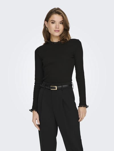 ONLY - ONLLESLIE L/S LACE MIX TOP JRS Dames Top