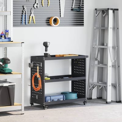 vidaXL - Gereedschapswagen - Antraciet - 75 - x - 35 - x - 73 - cm - Koudgewalst - staal
