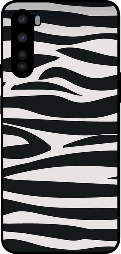 Smartphonica Telefoonhoesje Geschikt voor OnePlus Nord met zebra opdruk - TPU backcover case zebra design - Zwart Wit geschikt voor OnePlus Nord