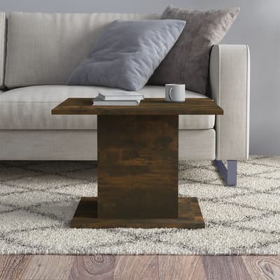 vidaXL - Salontafel - 55,5x55,5x40 - cm - bewerkt - hout - gerookt - eikenkleurig