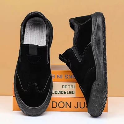 Heren Casual Sneakers Nieuwe Leren Loafers voor Heren Mode Outdoor Anti-Slip Waterdichte Sportschoenen Heren Rijschoenen Moccasin 39 gray