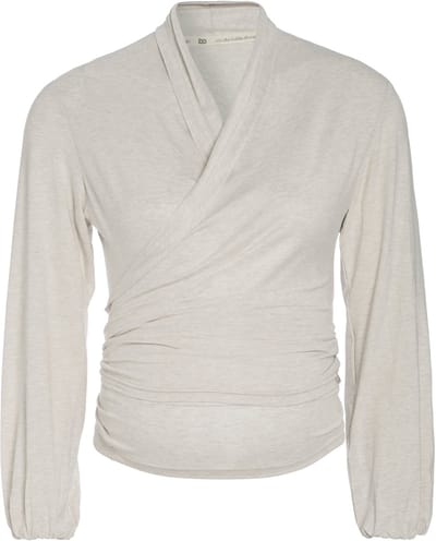 Baby's Only Zwangerschaps wikkeltop Glow - Zwangerschapstop gemaakt uit 96% viscose en 4% elastaan - Positiekleding voor 4 seizoenen - Ecru - M