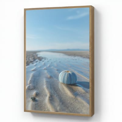 Wandlamp 60x90 cm - Oplaadbaar - Strand - Schild - Water - Blauw - Wandlampen binnen woonkamer - Slaapkamer lamp - Decoratieve nachtlamp - Vloerlamp draadloos