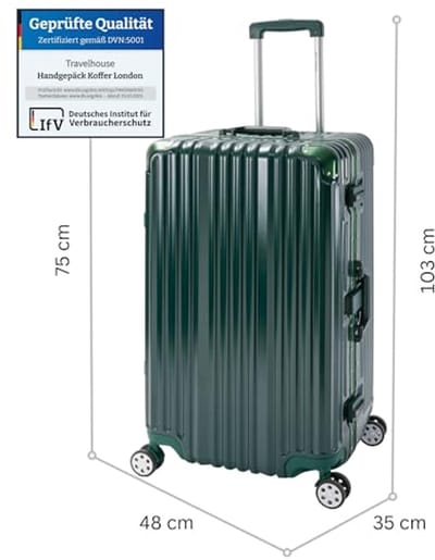 XL Hard Shell Koffers Set van 2 - Lichtgewicht Trolley Koffers in Groen - Duurzaam en Ruim