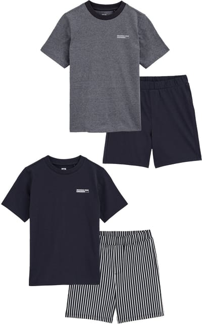 WE Fashion Jongens shortama, 2-pack