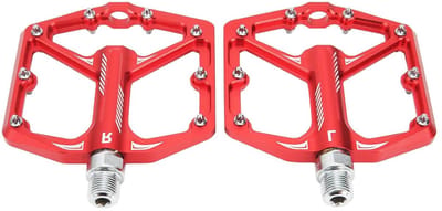 Fiets pedalen - Aluminium pedalen - Veilig fietsen - Antislip pinnen - 1.5 cm schroefdraad - Rood