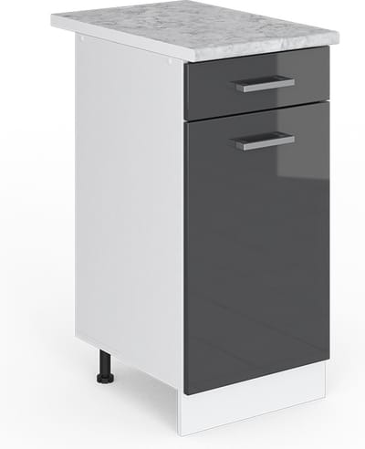 Vicco R-Line Universele onderkast – 40 cm met lade, met werkblad Antraciet Hoogglans