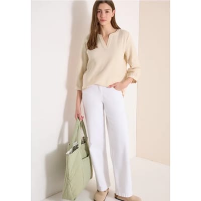 3/4-mouwen blouse van mousseline