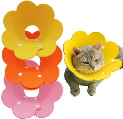 VT Goods - Kattenkegel - Herstelkraag voor katten - Zacht en verstelbaar - Anti-bijt/lik - Snellere genezing - Geschikt voor huisdieren - 2 stuks