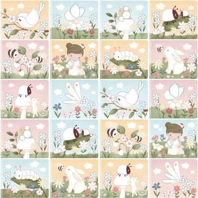 Little Dutch magisch knutselboek Rosa & Friends - compleet met 3 houten kleurpotloden - toverkrassen - creatief speelgoed 2 jaar