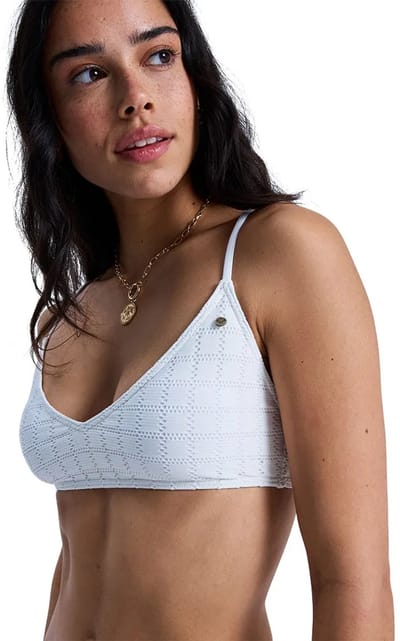 Roxy Island Athletic Bralette Bikinitop Wit S Vrouw