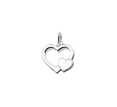 Zilver Gerhodineerde Hanger hart 1329845