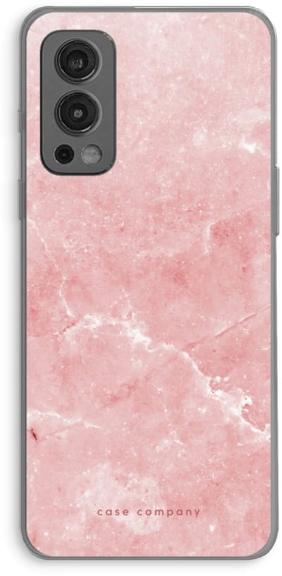 Case Company® - Hoesje geschikt voor OnePlus Nord 2 5G hoesje - Roze marmer - Soft Cover Telefoonhoesje - Bescherming aan alle Kanten en Schermrand