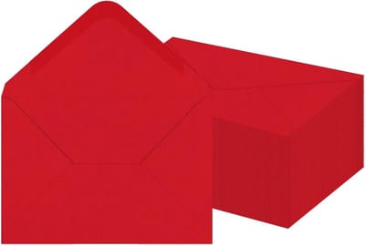 Enveloppen - Kaartenveloppen Postkaarten - Uitnodigingen Versturen - Verbeterde Lijm - 16.5 x 4.75 inch - Rood