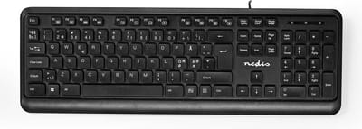 Nedis - keyboard - QWERTY - Nordic - black - Toetsenbord - Noords - Zwart