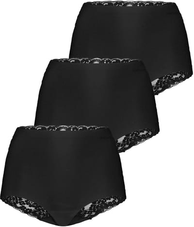 Ten Cate 3-pack secrets kanten high waist slip - 31758 - Voordeelverpakking - Aanbieding - Rood / XXL