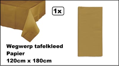 Wegwerp tafelkleed papier goud 120cm x 180cm - Thema feest festival thema feest evenement gala