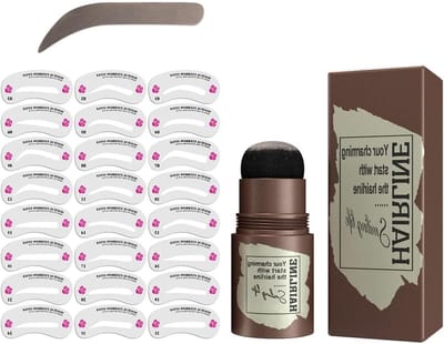 Wenkbrauw Make-up Set - Wenkbrauw Stempels - Stijlvolle Wenkbrauwen Creëren - 24 Herbruikbare Stencils - 2 Maten - N.v.t.