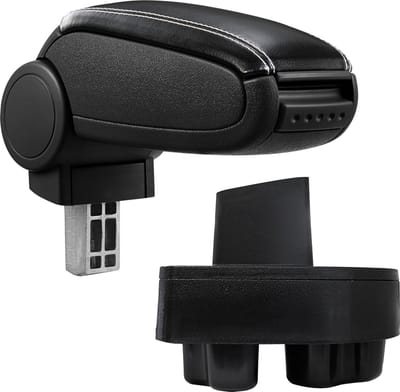 Armsteun-Opel Corsa-Combo C-kunstleer-zwart+wit stiksel