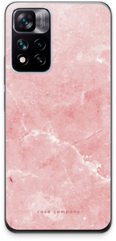 Case Company® - Hoesje geschikt voor Xiaomi 11i hoesje - Roze marmer - Soft Cover Telefoonhoesje - Bescherming aan alle Kanten en Schermrand