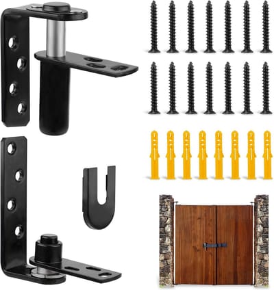 Dailygoods- Saloondeurscharnier Roestvrij Staal - Dubbel Zwaaiend - 180 Graden Rotatie - Meervoudig Gebruik - Hardware-Accessoires - Inclusief Schroeven en Pluggen - Deurscharnier