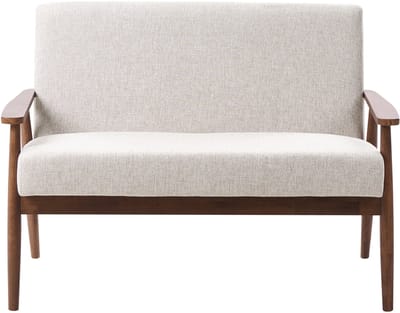 ESRUM - Tweezitsbank - Grjis/Donkerbruin - Polyester