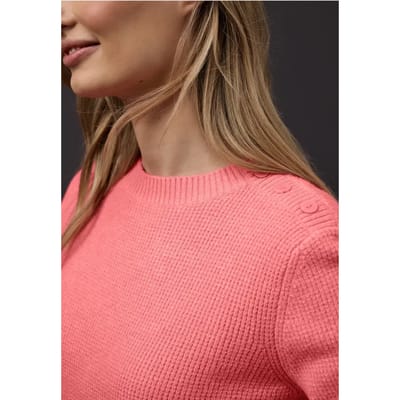 Trui met knoopdetail