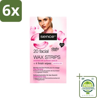 Sence - Waxstrips - Gezicht - 20 Waxstrips - Voordeelverpakking - 6 stuks - Gezichts-waxstrips - Gezichts-wax