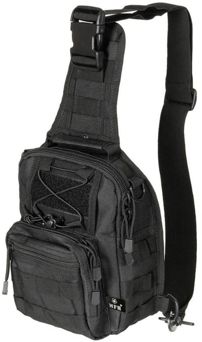 MFH One strap rugzak / sling bag EDC Molle 7L, zwart