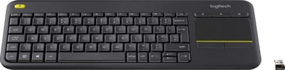 Logitech K400 Plus - Draadloos Toetsenbord - Geïntegreerd Touchpad - AZERTY FR - Zwart