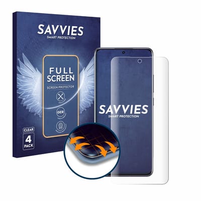 Savvies - Screenprotector voor Xiaomi 12 - Folie Beschermfolie transparant volledig dekking 4 Stuks