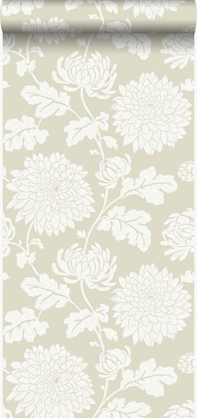 Origin Wallcoverings behang bloemen beige - 53 cm x 10.05 m - 326147