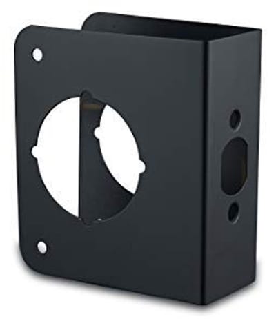 Deurbeschermversterker 1-3/4 inch voor 2-3/8 inch backset en 2-1/8 inch boring - Mat zwart