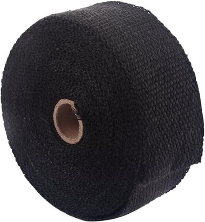 Hoge kwaliteit hittebestendige tape voor uitlaat, thermische bescherming en glasvezel buigtape met 10 roestvrijstalen kabelbinders, temperatuur tot 1400 °C, 1000 cm x 5 cm x 0.3 cm