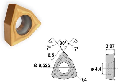 Draaibeitel Set - Snijplaat Gereedschap - Metaal Bewerken - Gecoate Hardmetalen Plaat - 15 x 14 mm