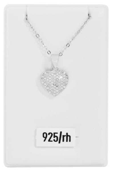 AKZENT Akzent damesketting met hanger "Heli" uit 925 Sterlingzilver, gerhodineerd, duurzaam