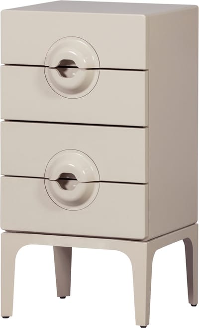 WOOOD ladekast 4 lades Merge - Hout - Greige - 89x44x45 cm