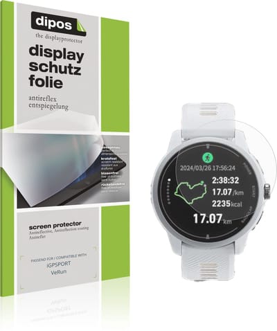 dipos – 6x Matte Beschermfolie geschikt voor iGPSPORT VeRun | Krasbestendige & antireflecterende Screenprotector Ultra-Thin