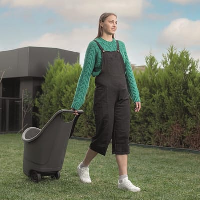 Groene Tuintrolley - Bolderkar Tuinwagen - Tuinieren Buitenwerk - Max 50kg Draagkracht - 47.5 x 84 cm - Groen