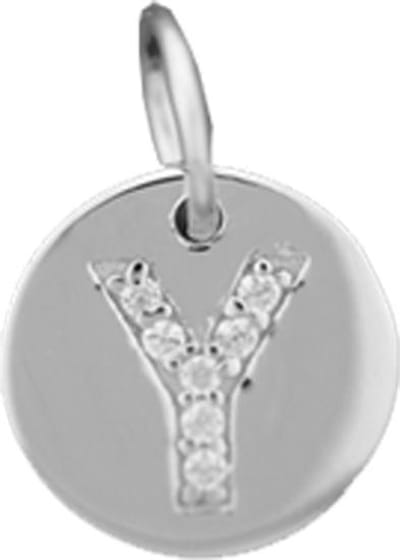 The Jewelry Collection Bedel Letter Y Zirkonia - Zilver