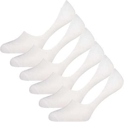 Bamboo Basics Onzichtbare Sokken Mika - 6-pack - Maat 41-46 - Bamboe Witte Sokken - Invisible Sokken - Bamboe Sneakersokken