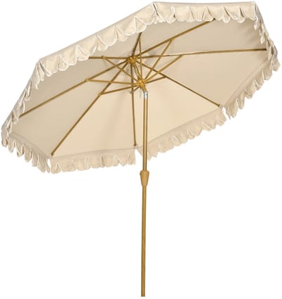 Geargalaxy Tuinparasol - Balkonparasol - Terrasparasol - Parasol - Buitenparasol - UV- & Zonwerend Design - Ø264 cm - Beige