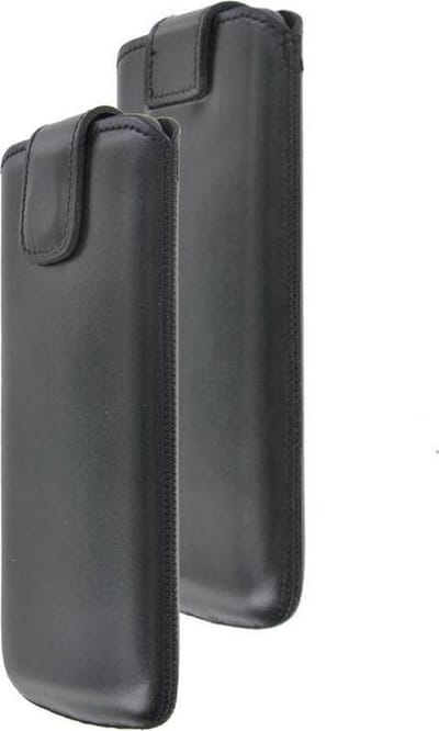 MoDo hoesje Geschikt voor OnePlus 11/ 11R/ Ace 2/ Ace Pro - Leer Etui - Zwart