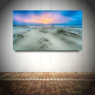 Foto op Canvas - Strand AlexF050 – Formaat 120 x 70cm - Wanddecoratie - Muurdecoratie woonkamer - Slaapkamer decoratie - Kamer accessoires - Schilderijen op canvas