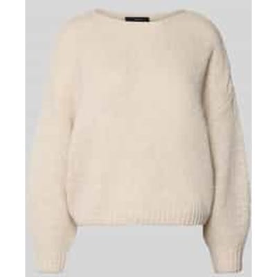Relaxed fit gebreide pullover met mohairgehalte