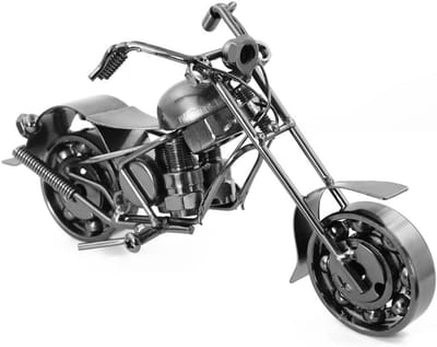 Retro Motorfiets Model - Metaal Moto Collectie, IJzeren Kunst Sculptuur voor Thuis en Kantoor, Perfect Cadeau voor Motorliefhebbers en Vaderdag